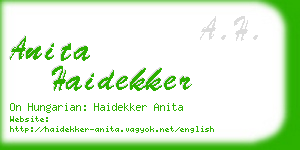 anita haidekker business card